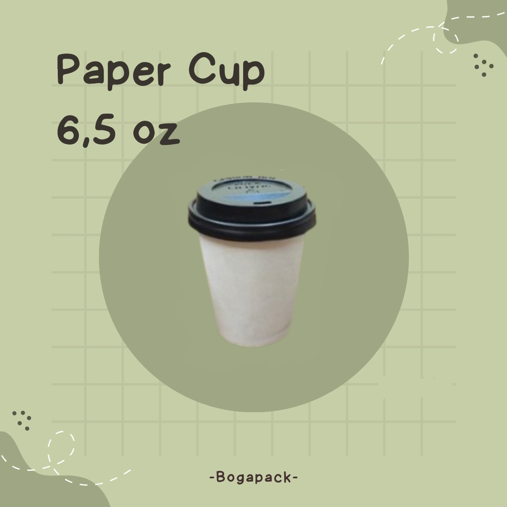 Jual Paper Cup 6.5oz / Gelas Kopi Kertas / Gelas Kertas / Tutup Gelas ...