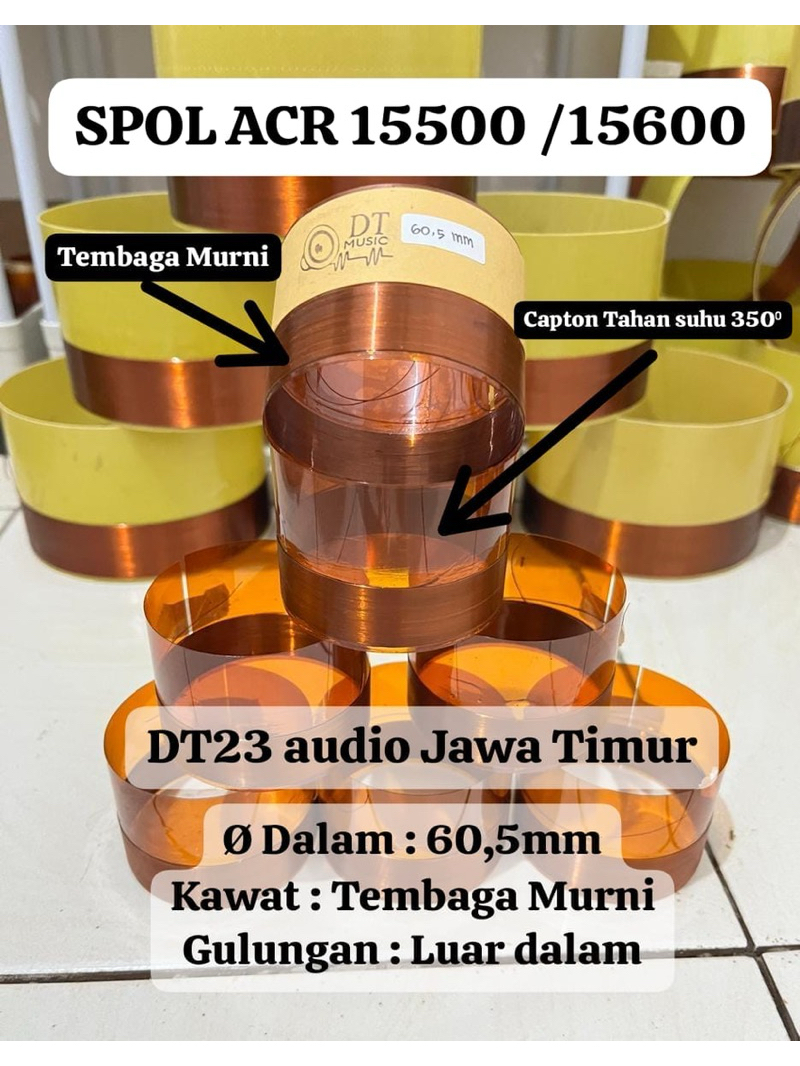 Jual Spol Speaker ACR 15600/15500 BLACK DT Music lilitan luar dalam ...