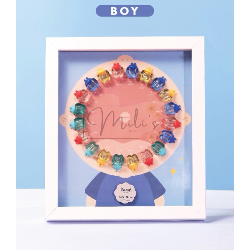 Jual kotak gigi / kontainer gigi susu anak / BOY Wooden Photo Frame ...
