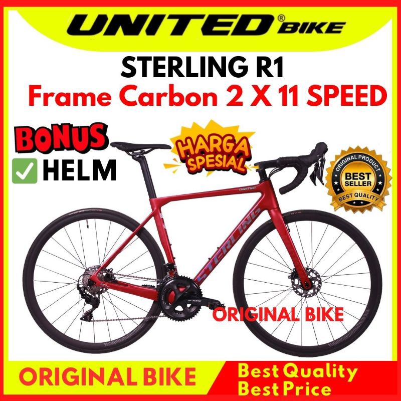 Jual SEPEDA ROADBIKE UNITED STERLING R1 CARBON DISCBRAKE Shopee