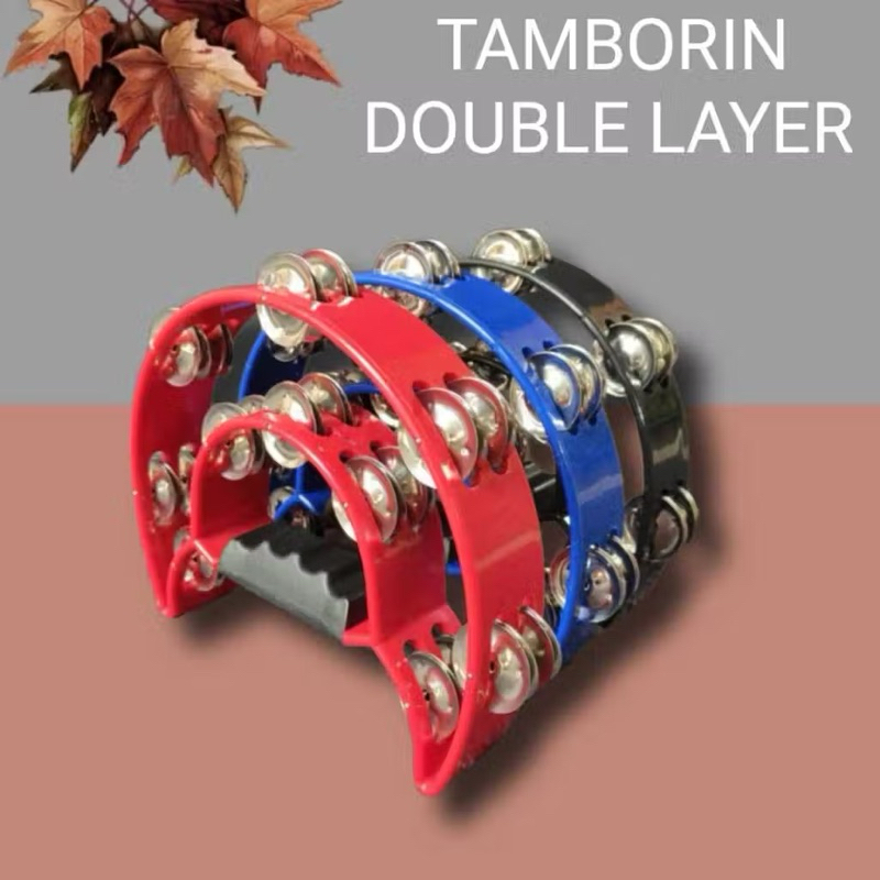 Jual Alat Musik Tamborin Tambourine Kecrekan Ring Double | Shopee Indonesia
