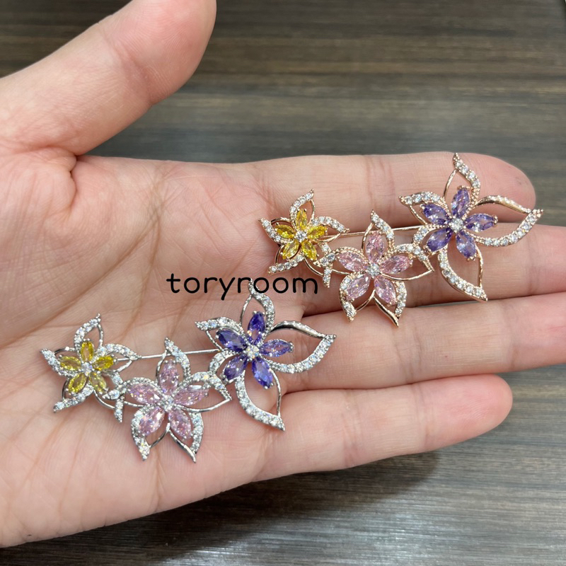 Jual Bros zircon marquise lis micro diamond bunga jasmine warna warni ...