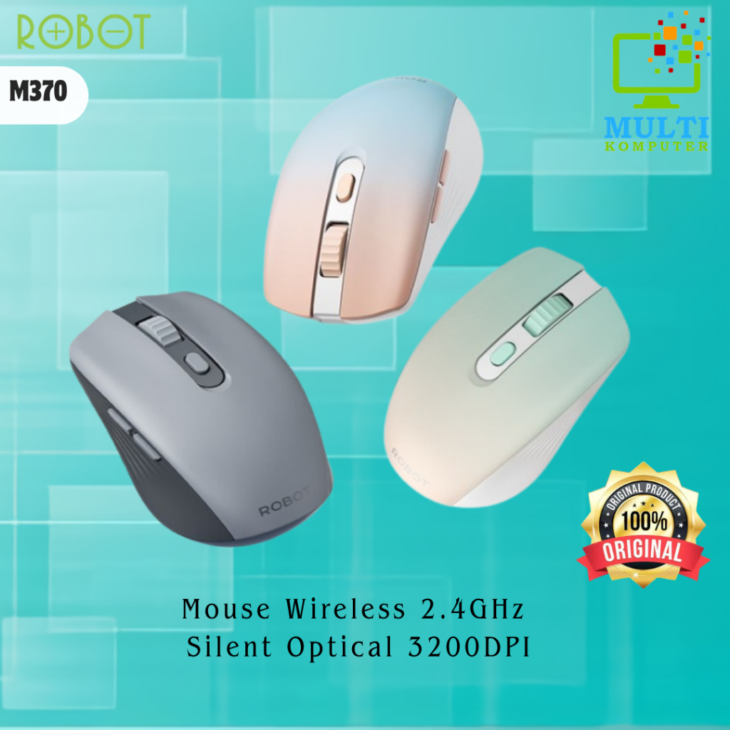 Jual Robot M370 Mouse Wireless 2.4GHz Silent Optical 3200DPI | Shopee ...