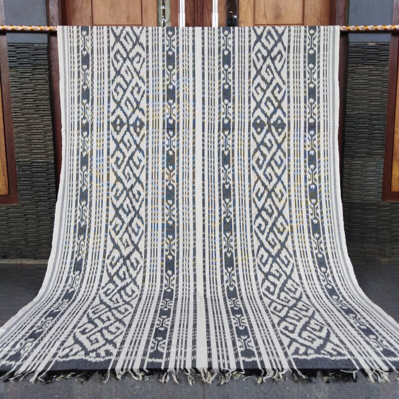 Jual Kain Tenun Ikat Etnik Warna Putih Tenun Troso Jepara | Shopee ...