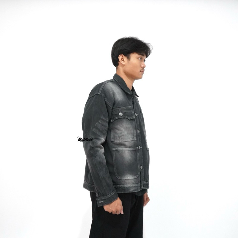 Jual Selfless - Jacket Jeans Lengan Panjang Pria Boxy Fit - Charlies ...