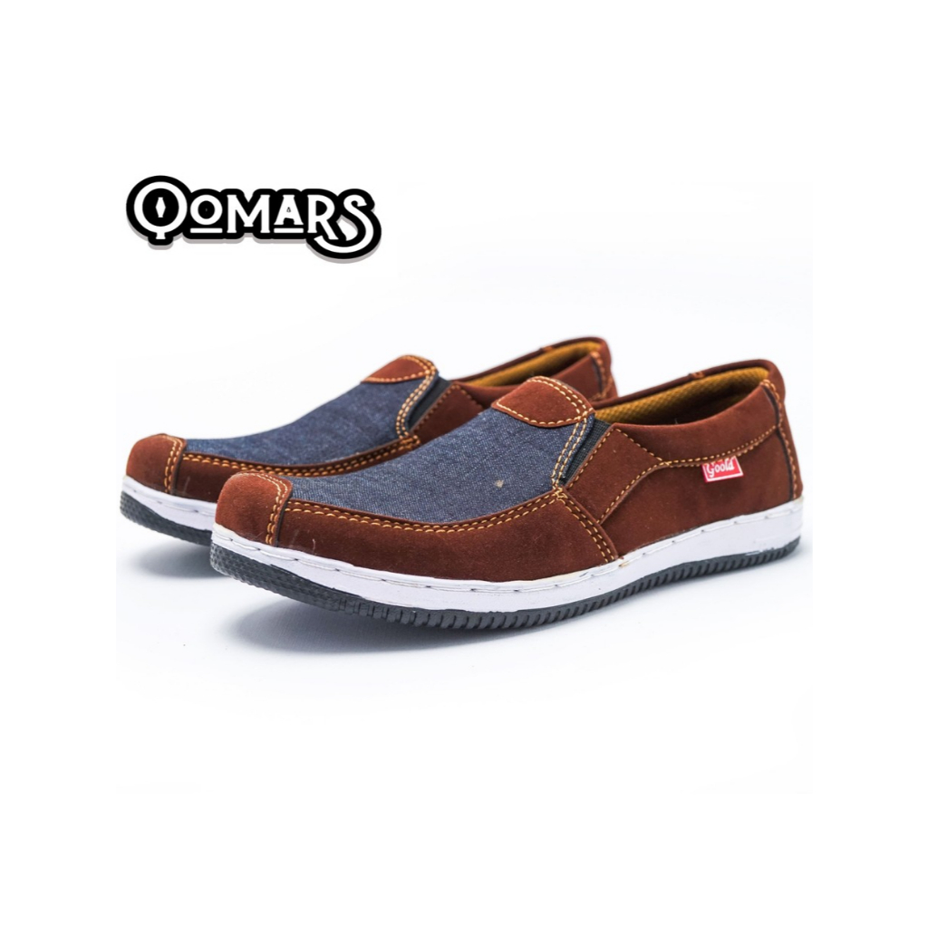 Jual Qomars Sepatu Slip On Casual Pria Sepatu Santai Kantor Kerja