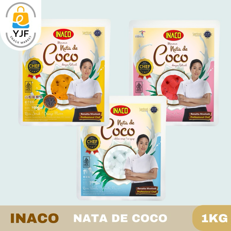 Jual Inaco Nata De Coco Selasih Jeruk / Selasih Strawberry / Nata De ...