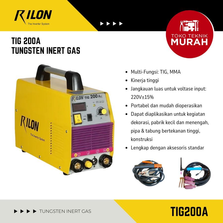 Jual Rilon Tig 200 A Mesin Las Argon Trafo TIG 200A tig 200 a | Shopee ...