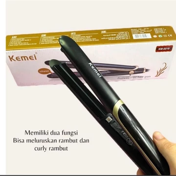 KEMEI KM 2219 Catokan Rambut 2 IN 1 Professional Infrared 2in1 Lurus Dan Curly
