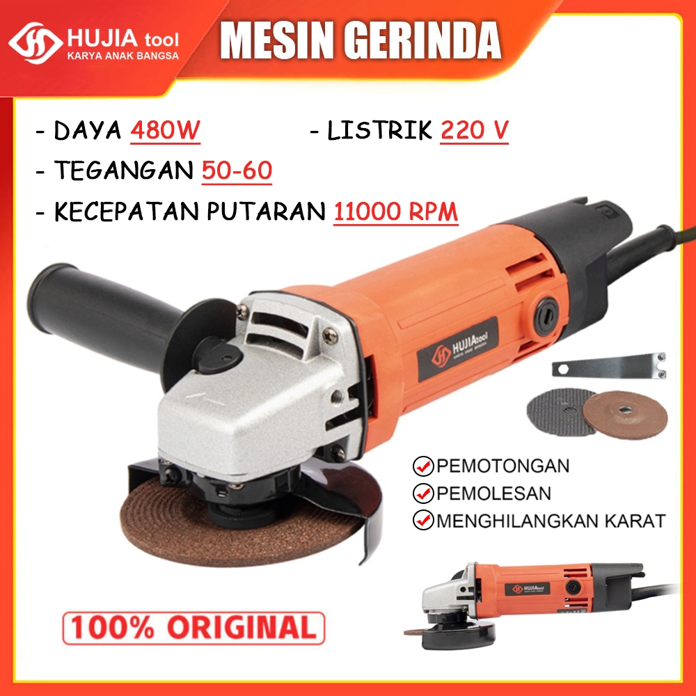 Jual HUJIA Mesin Gerinda Tangan 220V Professional Angle Grinder Hand ...