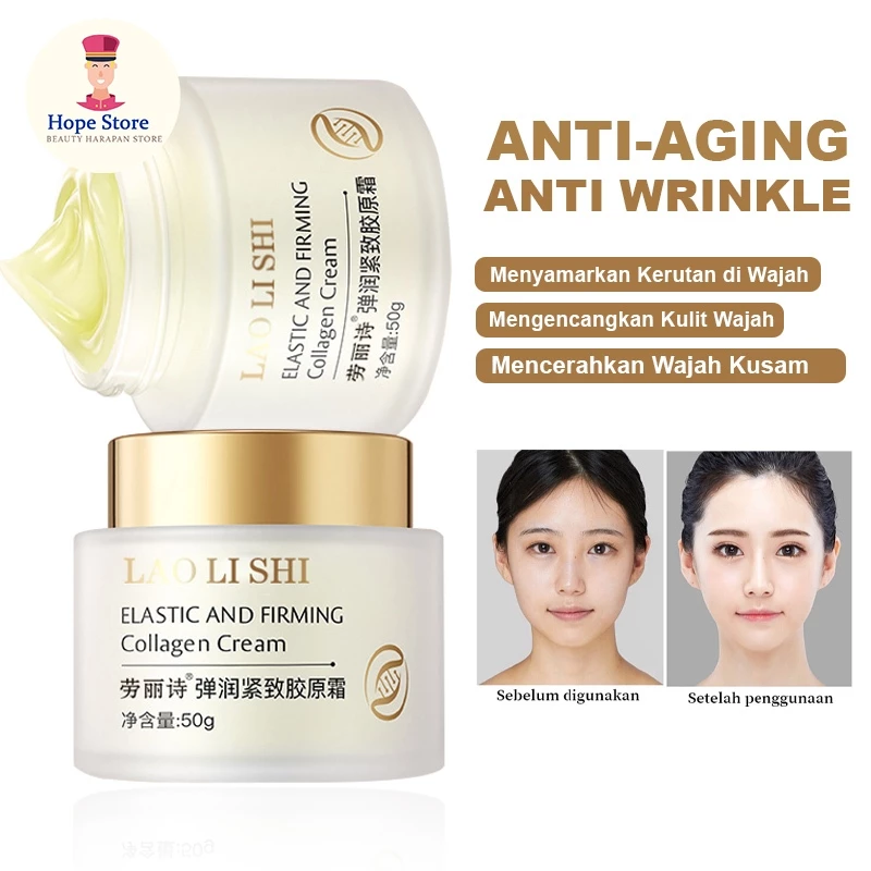 Cream Collagen Laolishi 50g - Krim Pelembab Anti Wrinkle Cream Collagen Menghilangkan Kerutan | AutoStock
