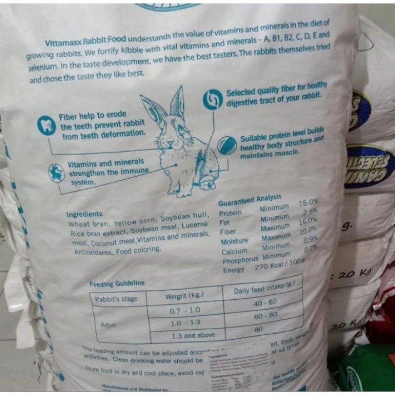 Jual Ekpedisi Makanan Klinci Vitta Maxx Rabbit Food 25kg | Shopee Indonesia