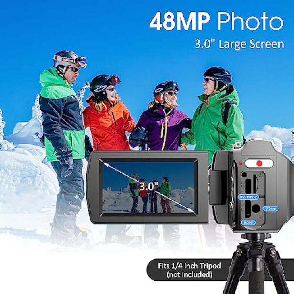 Jual TEEKA 64/48MP Handycam 8K/4K HD Video 16X Zoom Camcorder 1050mAh ...