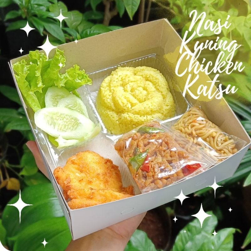 Jual Nasi Kuning Chicken Katsu | Nasi Box (PO 2-3 hari) | Shopee Indonesia