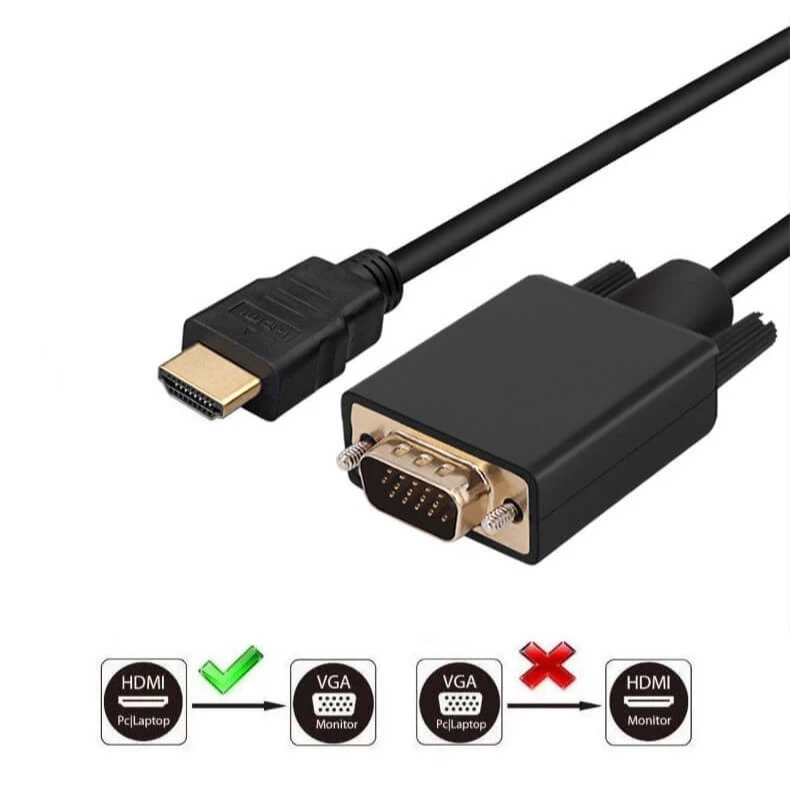 BAFO KABEL HDMI MALE TO VGA MALE 1.8 METER / 1.8METER / 1.8M / 1.5M