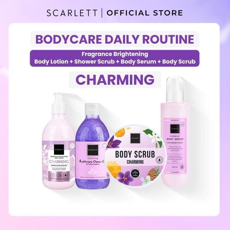 Jual SCARLETT 1 PAKET ISI 4 ITEM BODY SCRUB // SHOWER SCRUB // BODY ...