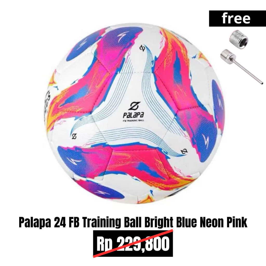 Jual Bola Sepak Specs Palapa Football Training Ball Bright Blue Neon Pink Original