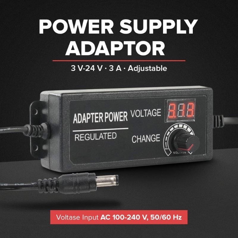 Jual Adaptor power Supply variable 3.5v - 24V 3A adjustable power ...