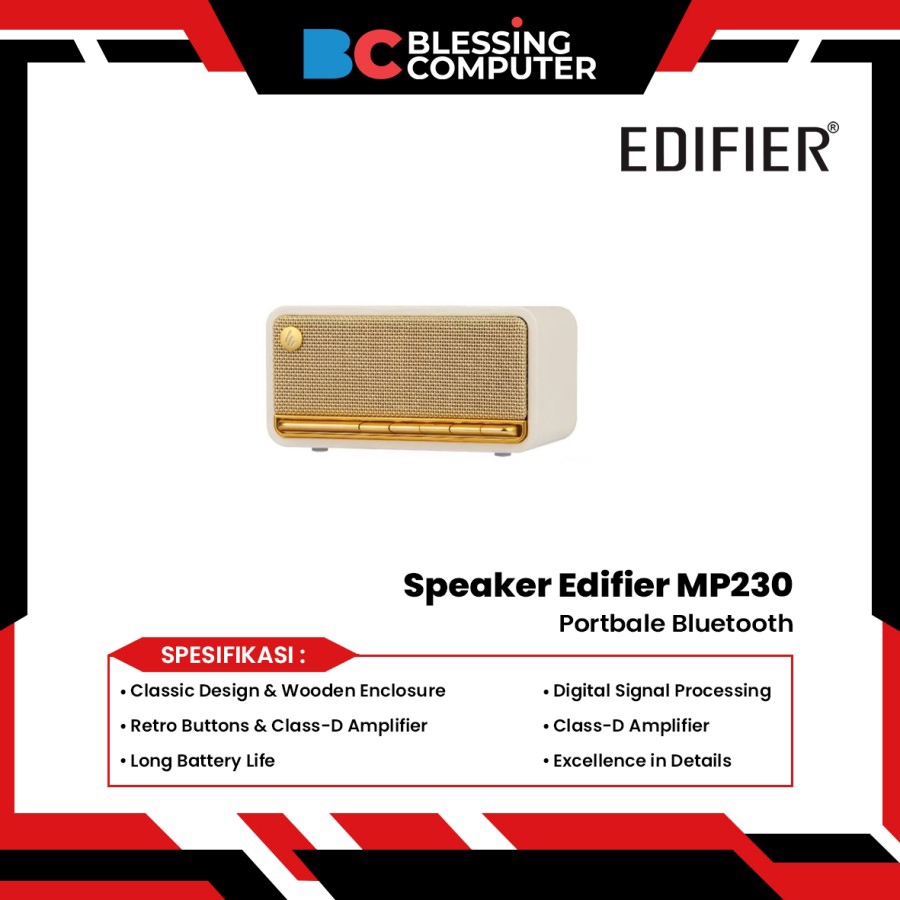 Jual Speaker Edifier MP230 Portbale Bluetooth - White Blanc | Shopee ...