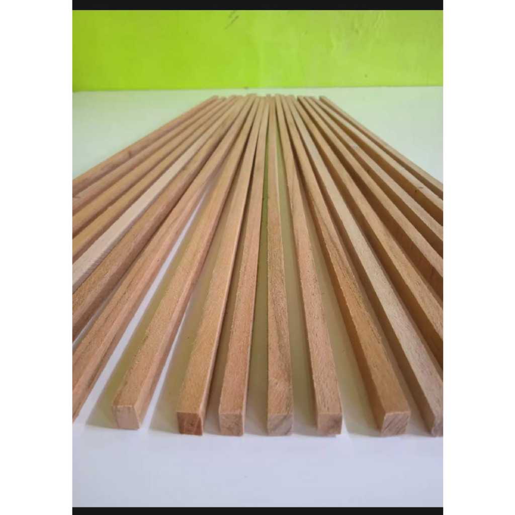 Jual RENG STIK KAYU JATI UNTUK KERAJINAN UKURAN 1x1x100cm/KAYU JATI ...