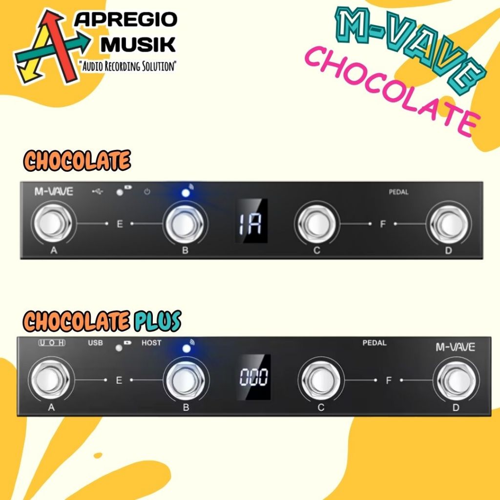 Pedale Per Cambio Effetti Per MVAVE Chocolate Plus Per MIDI Footswitch Controller Comoda Configurazione A 4 Pulsanti Per Musicisti (marrone App Controllo Per Cubasuite Personalizzazione