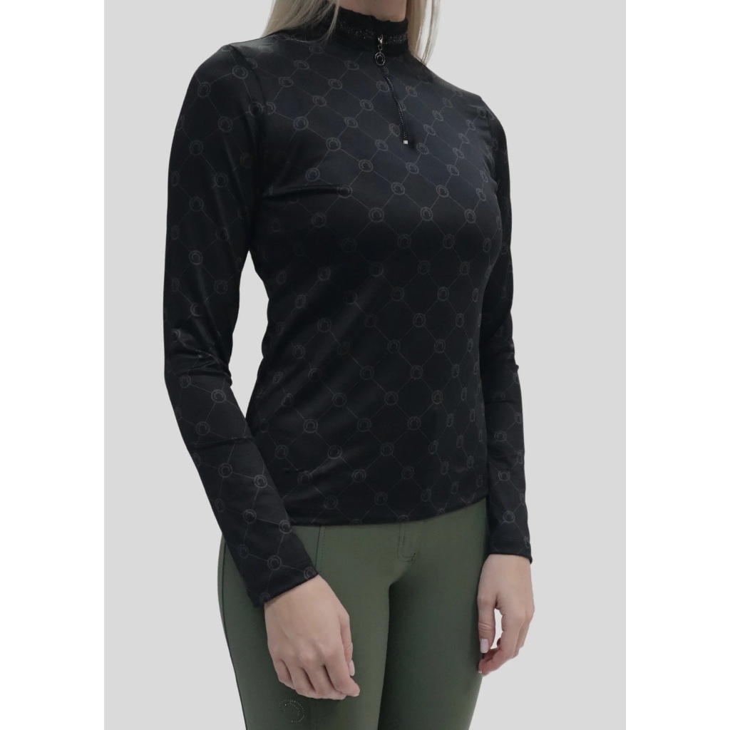 Jual Baju Base Layer Berkuda Montar Moavina Monogram Print Base Layer ...