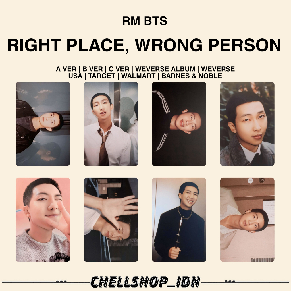 Jual PHOTOCARD [BANGTAN] RM RPWP | RIGHT PLACE, WRONG PERSON | Shopee ...