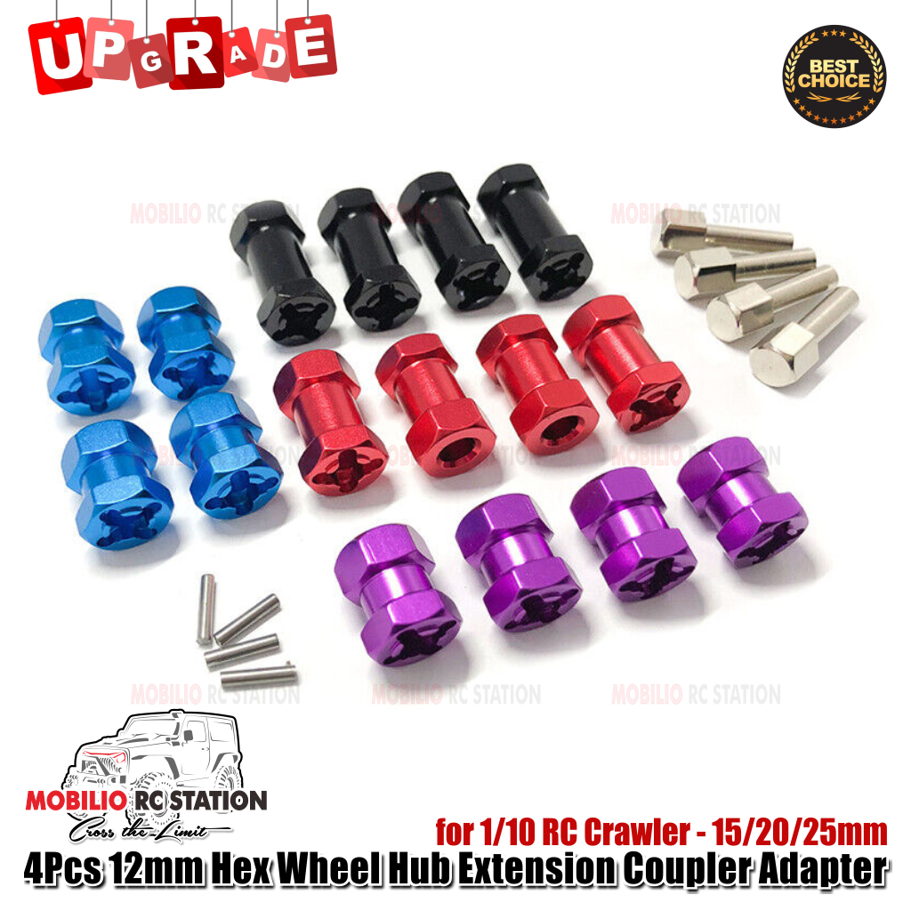 Jual Upgrade 12 mm Hex Wheel Hub Extension Coupler Adapter 1/10 RC ...