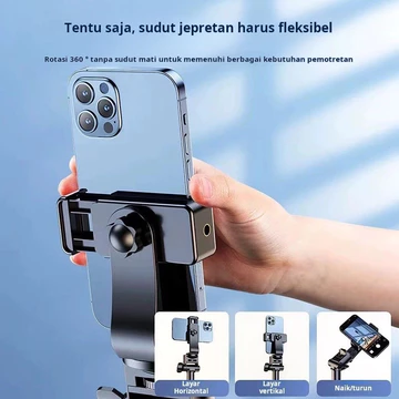 Tripod 2 1 Meter Besi Tripod Tongkat Selfie Ringlight HP Kamera Lengkap Tripod Holder HP