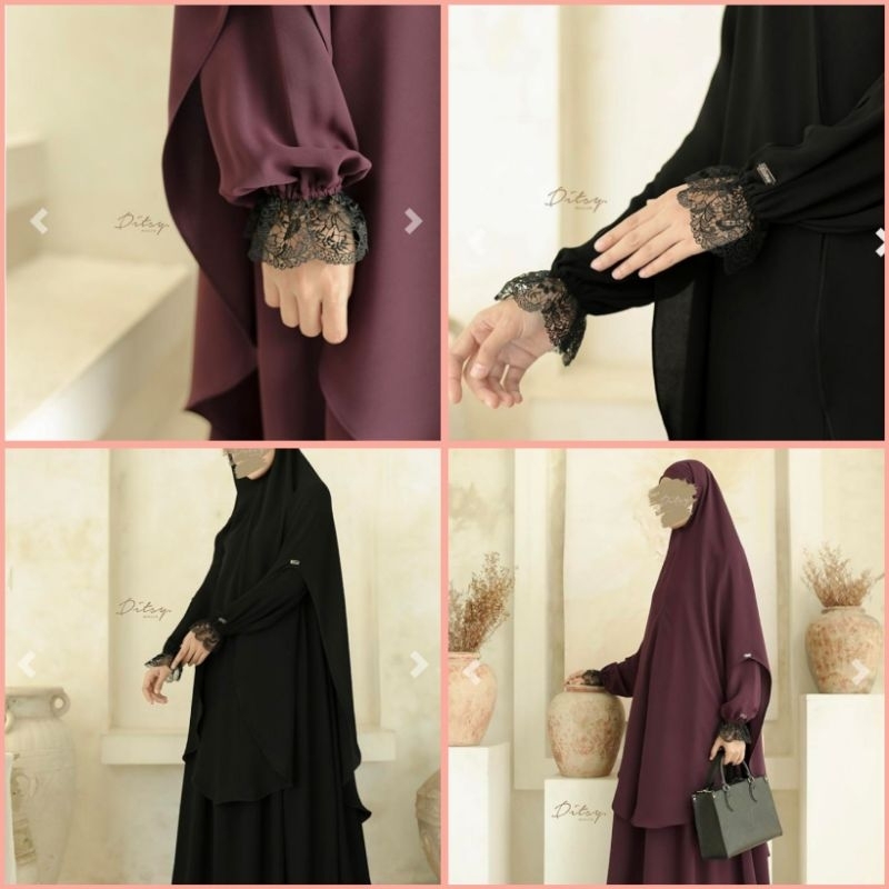 Jual DITSY MOSLEM -Lucille dark Maroon, Linara jetblack,SHAIDA ...