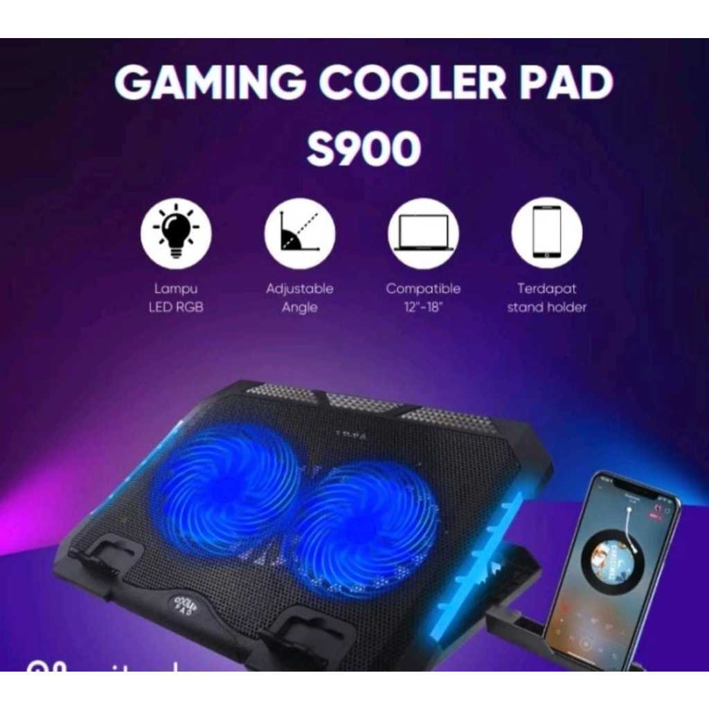 Jual NOTEBOOK COLLER FAN RGB laptop colling pad gaming kipas pendingin ...