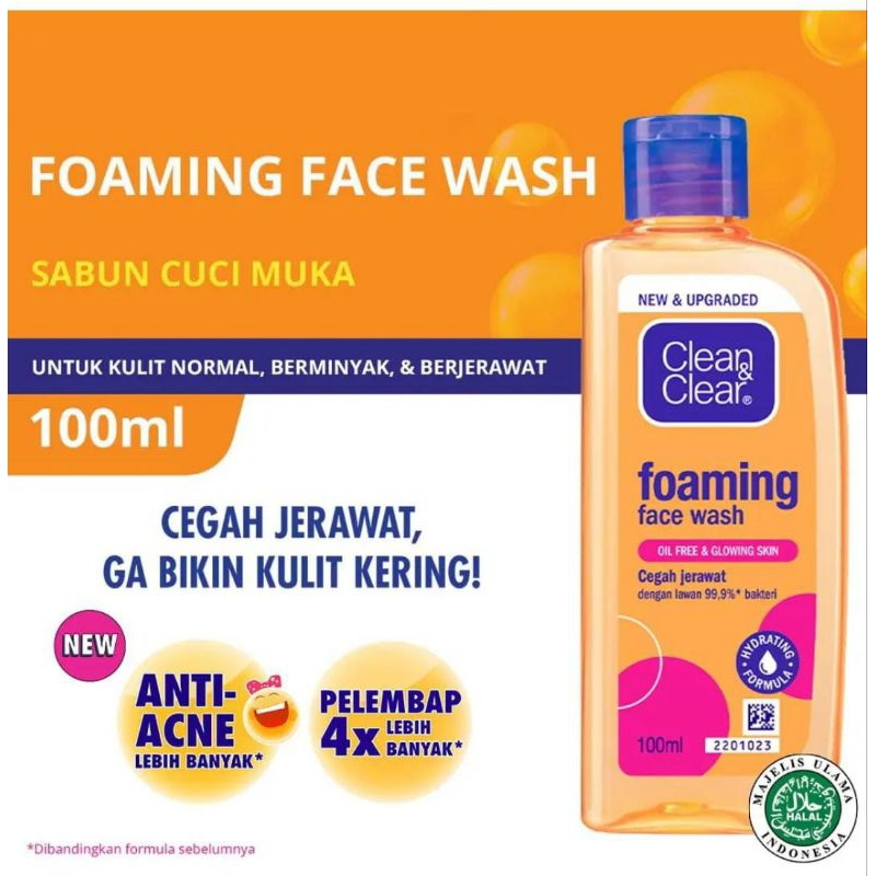 Clean and clear Foaming face wash 100ml(Besar)
