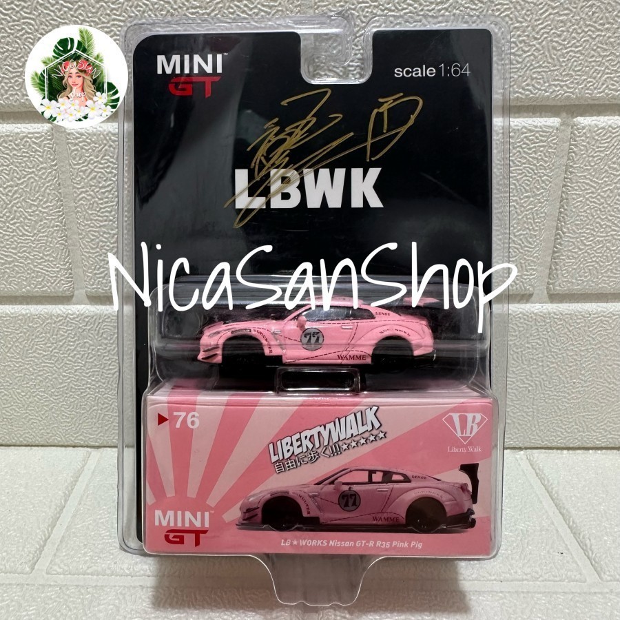 Jual MINI GT 76 LBWK LB Works Nissan GTR R35 Pink Pig | Shopee Indonesia