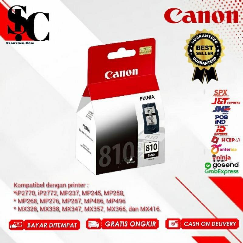Jual Tinta Catridge Canon 810 Black Colour for ip2770, mp287,mp245 ...