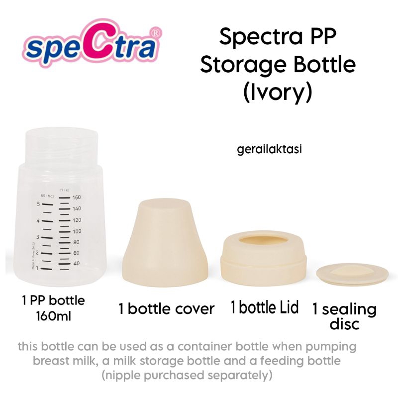 Jual Spectra Botol Susu PP 160 ml Penyimpanan ASI - Breast Milk Storage ...