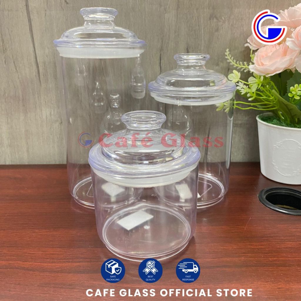 Toples Kue - Toples Kue Akrilik Canister - Toples Hampers Polos