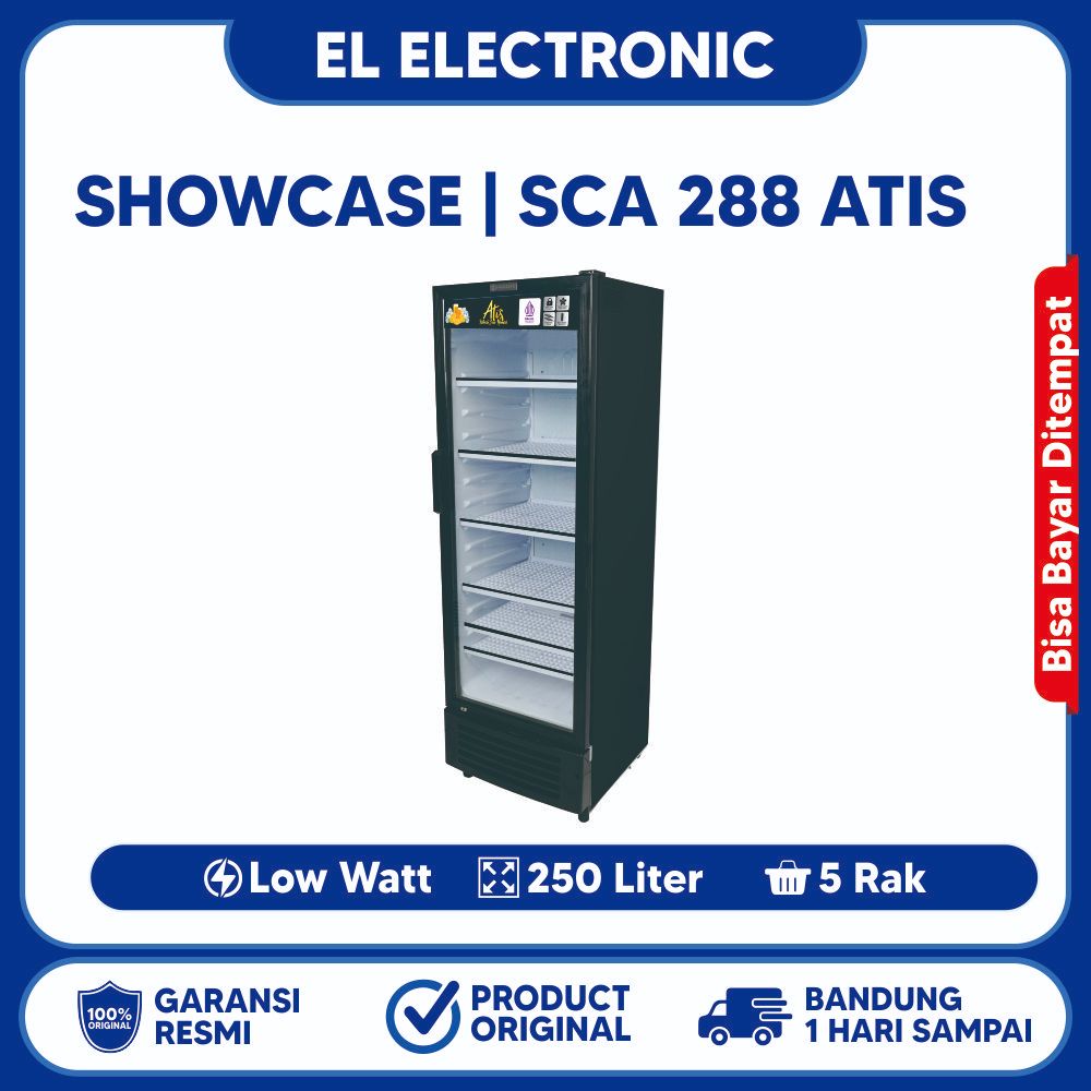Jual SHOWCASE FRIGIGATE SCA 250 / ATIS 288 5RAK Kapasitas 250L 160watt ...