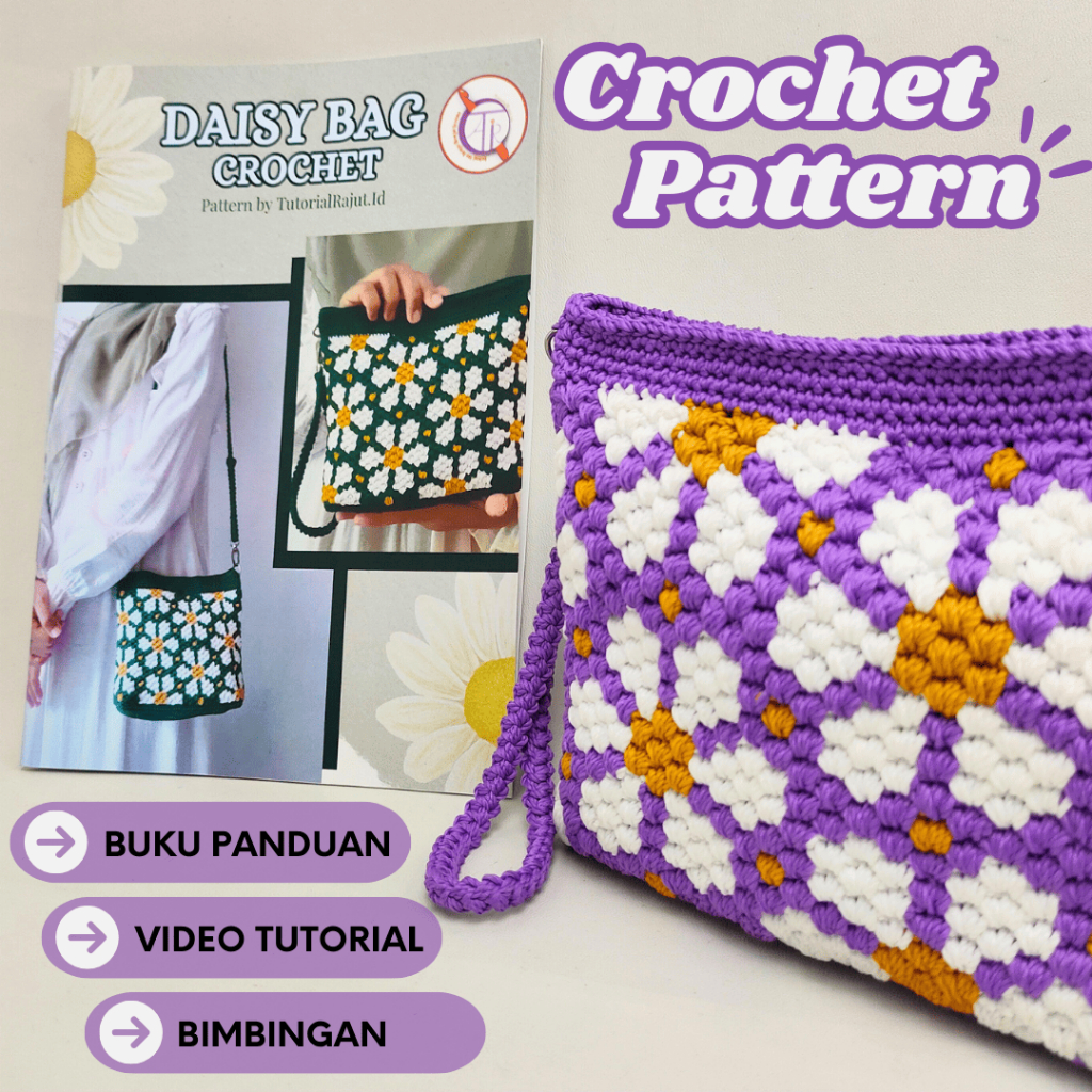 Jual Crochet Pattern Tas Rajut Daisy Dilengkapi Video Tutorial ...