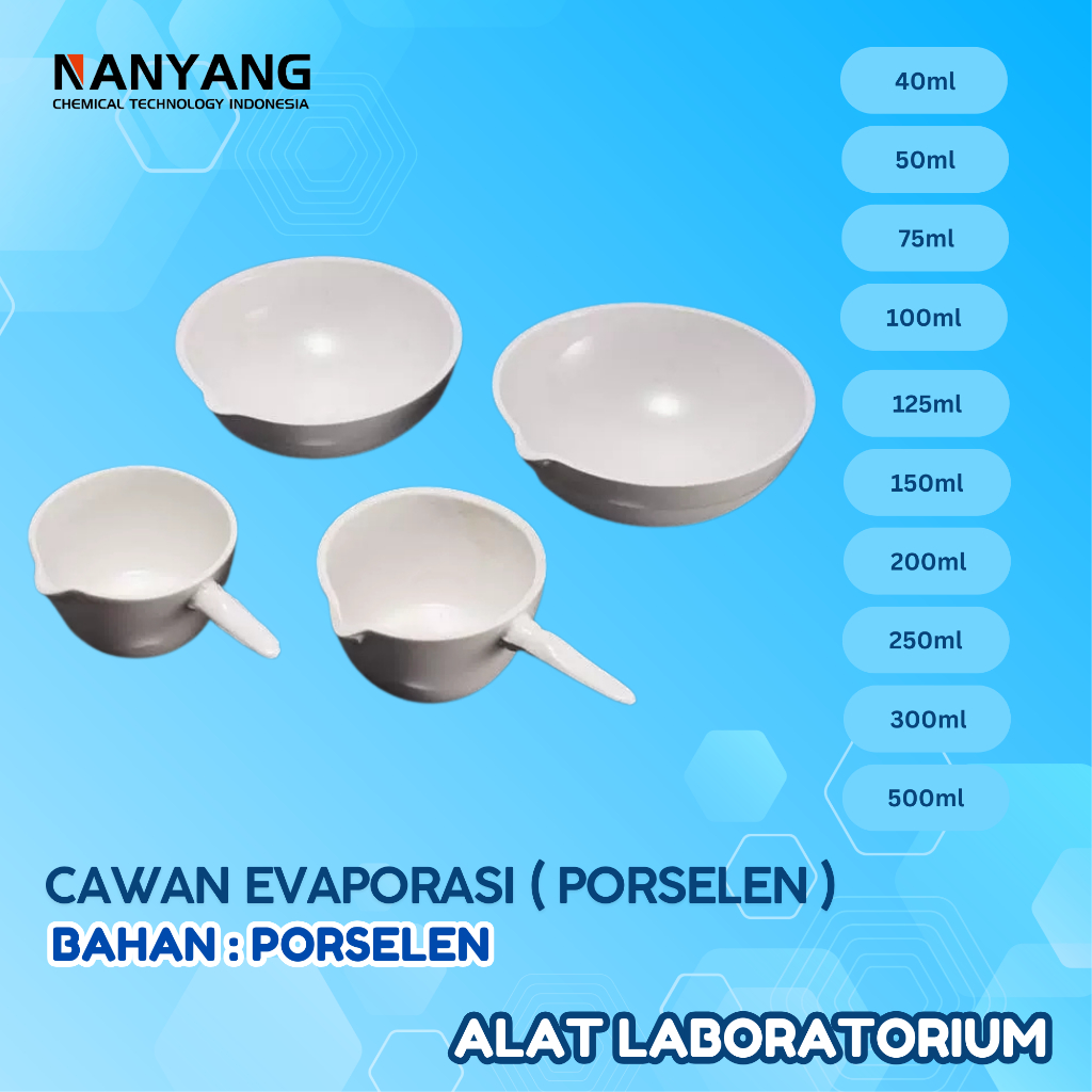 Jual Cawan Uap Porselen Evaporating Dish Porselen Tahan Panas Peralatan ...