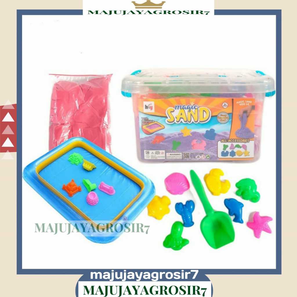 Jual PASIR MAINAN 1KG / PASIR MAIANAN KINETIK ANAK / MAINAN PASIR AJAIB ...