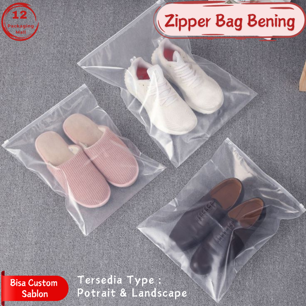 Jual Zipper Bag Organizer Bening Transparant / ZipperLock Storage Bag ...