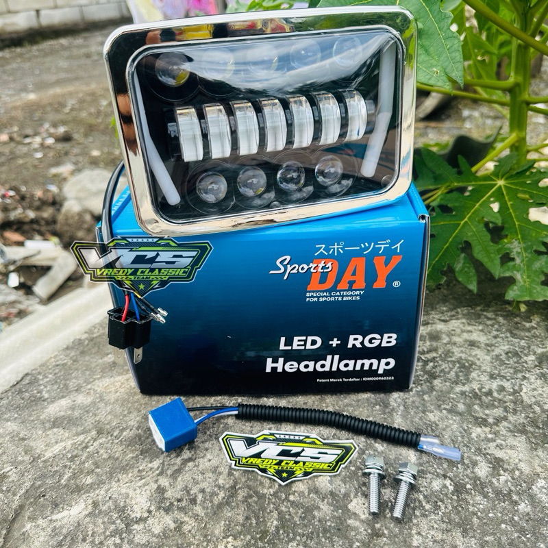 Jual lampu depan GL PRO MAX DYMKR KOTAK set BATOK set rink CROM LAMPU ...