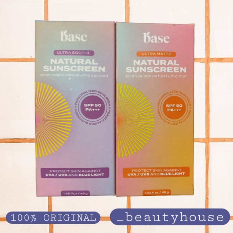 Jual ORIGINAL NEW BASE Ultra Soothe Natural Sunscreen // Ultra Matte ...
