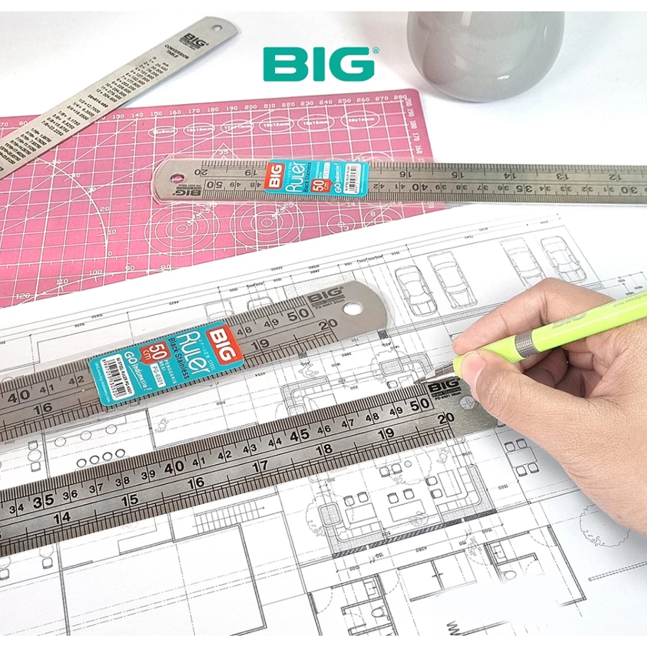 Jual BIG - Penggaris Besi / Stainless Steel Ruler Tebal dan Kokoh ...