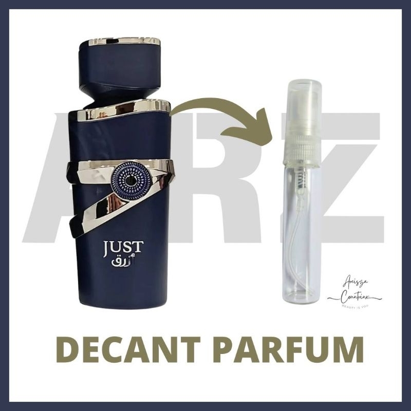 Jual Decant Fragrance World Just Azraq Biru Botol Kaca Shopee Indonesia