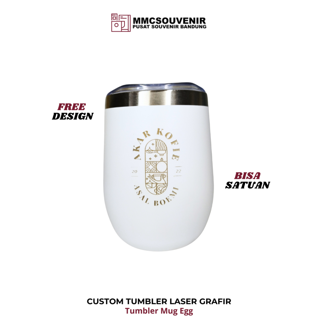 Jual Custum Tumbler Mug Egg Coffee Shaped Cupapi Laser Grafir Souvenir ...