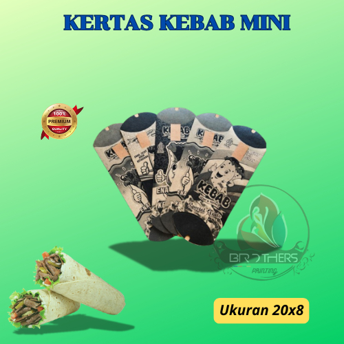 Jual PROMO kertas bungkus kebab mini isi 50 || kemasan dus kebab mini ...