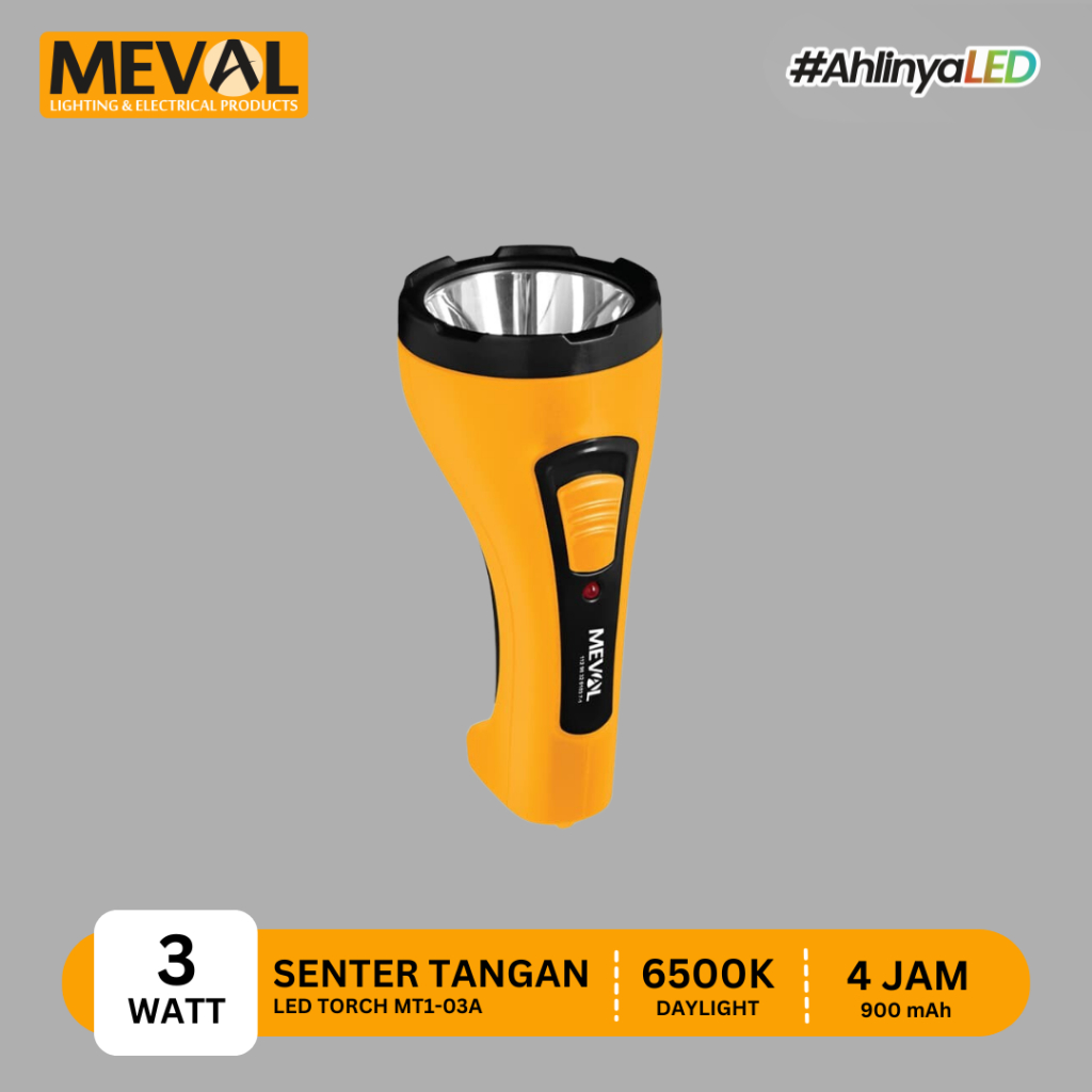 Jual MEVAL Rechargeable Senter LED 3 Watt - Putih | Shopee Indonesia