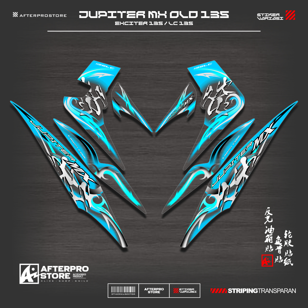 Jual STRIPING TRANSPARAN UV MX LAMA 135 MOTIF X15 STIKER STICKER ...