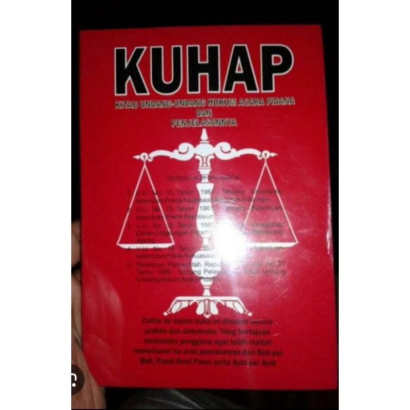 Jual Buku KUHAP : KUHAP Kitab Undang - Undang Hukum Acara Pidana dan ...